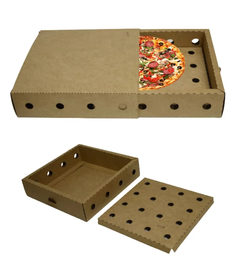 5 x 5 x 1.5 Inch ( L x W x H) Brown Kraft Paper Pizza Box Plain And  Customized Printing