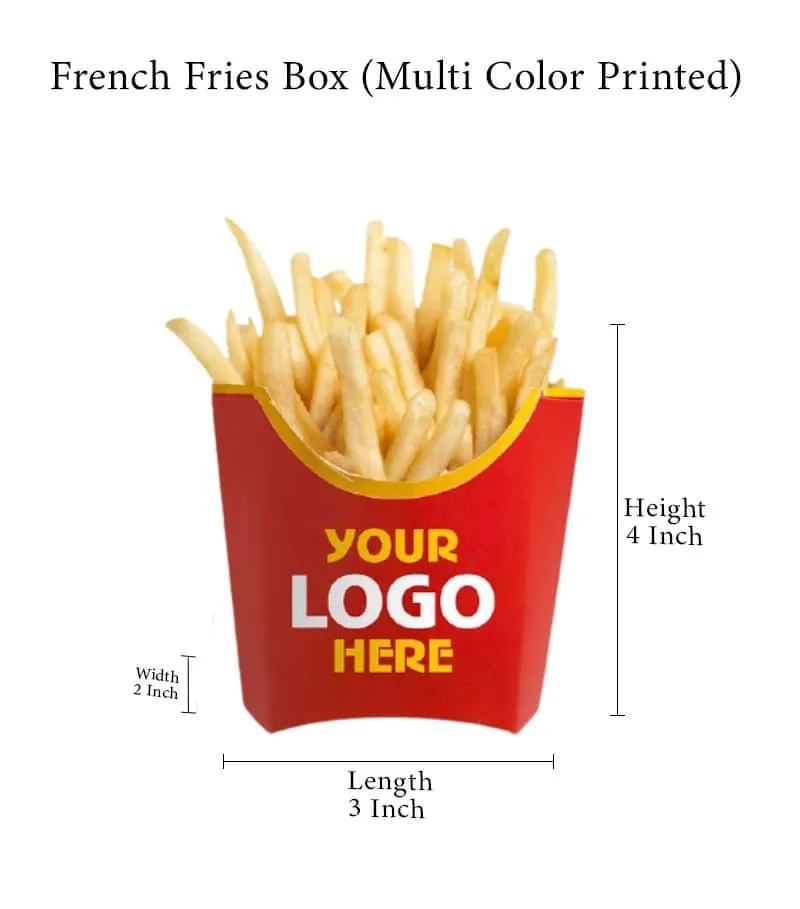 Brown Virgin Kraft Paper French fries Box 4 x 3 x 2 Inch